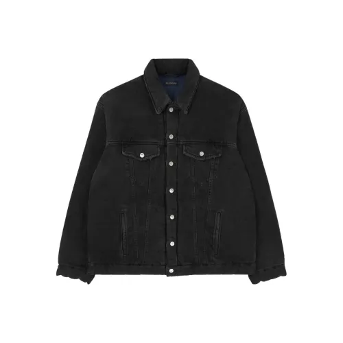 Balenciaga Denim Jacket Loose Fit Style Men's Black