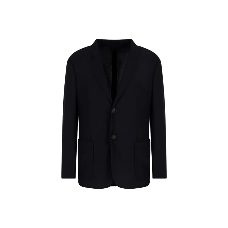 GIORGIO ARMANI Wool Crêpe Single breasted Jacket-0