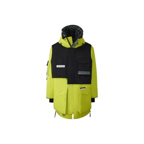 Canada Goose Feng Chen Wang X Xu Zhen Collaboration Series Down Jackets Men Fluorescent Electric Glow Yellow