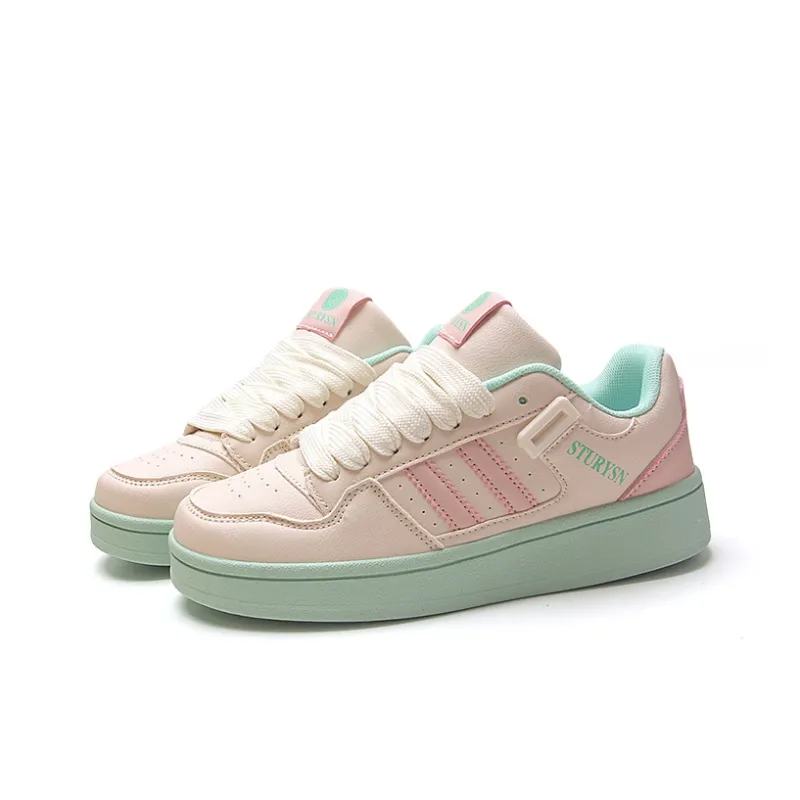 STUR YSN Wear resistant And Lightweight Low Top Skateboard Shoes Women's Honey Peach-1