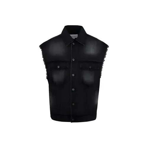 URBAN REVIVO Denim Jackets Men Jet Black