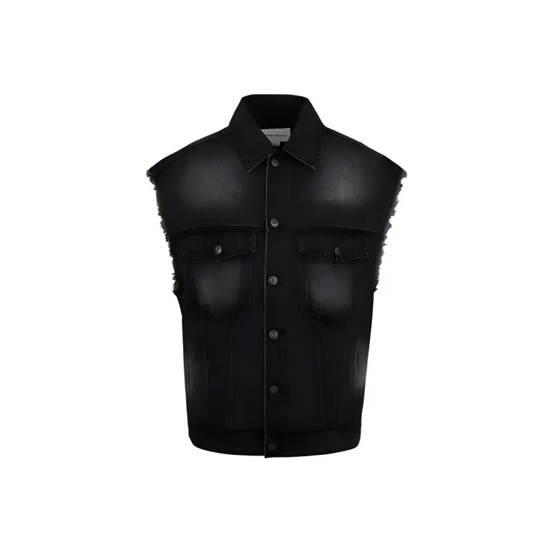 URBAN REVIVO Denim Jackets Men Jet Black-0