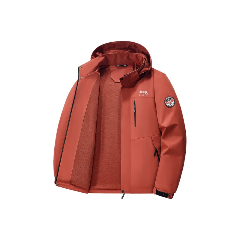 JEEP SPIRIT Outdoor Hiking Waterproof, Windproof, And Breathable Windbreaker Jacket Men's-1