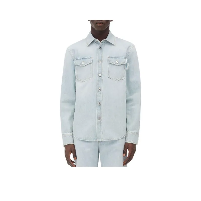 Bottega Veneta Extra Bleached Denim Overshirt-0