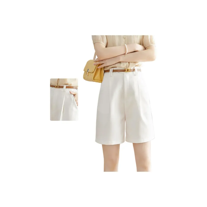 Like The Age Of Water Casual Shorts Regular Women's White-0