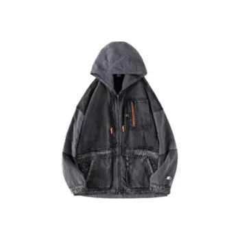 STARTER Jackets Men Denim Gray