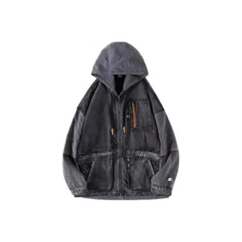 STARTER Jackets Men Denim Gray