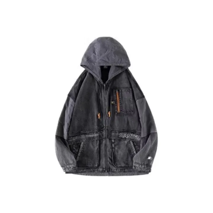 STARTER Jackets Men Denim Gray-0
