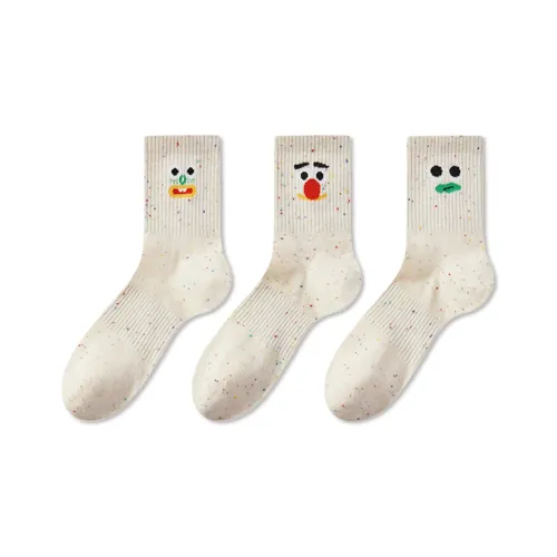JIAZINI Mid Calf Socks Women's 3 Pack
