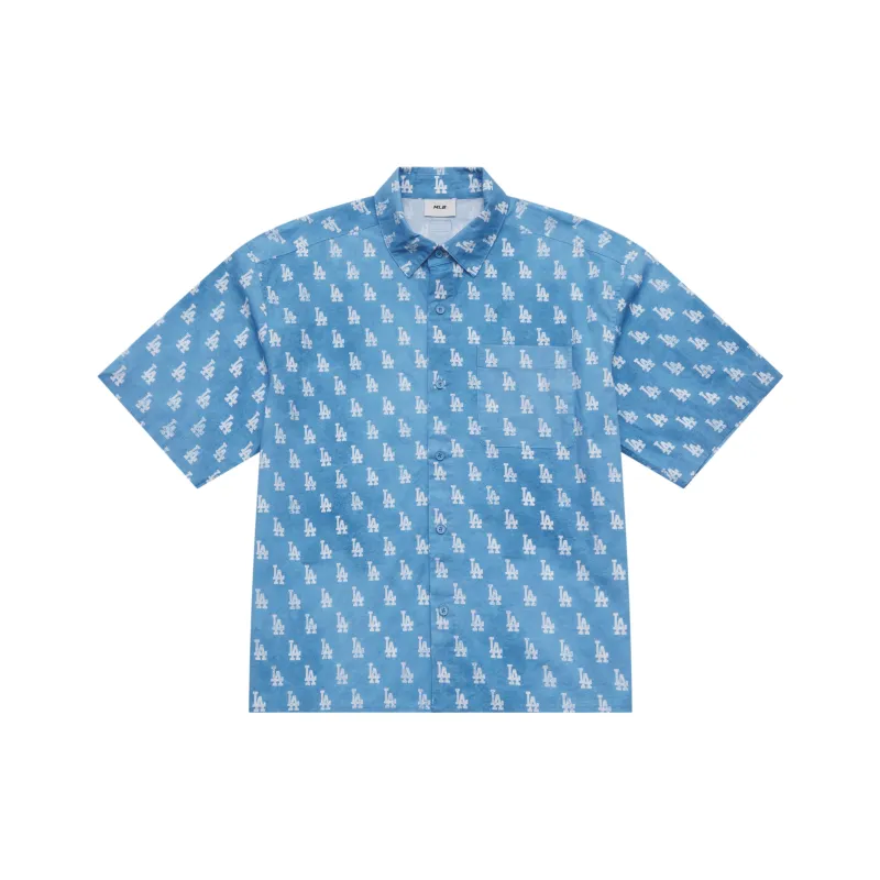 MLB MONOGRAM Collection Los Angeles Dodgers SS25 Shirt Unisex Dark Blue-0