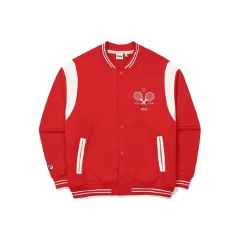 FILA Baseball Jacket Unisex Orange Red