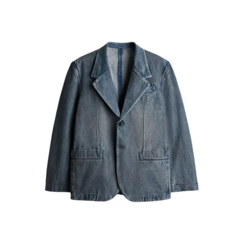 H&M Business Suit Men's Denim Blue