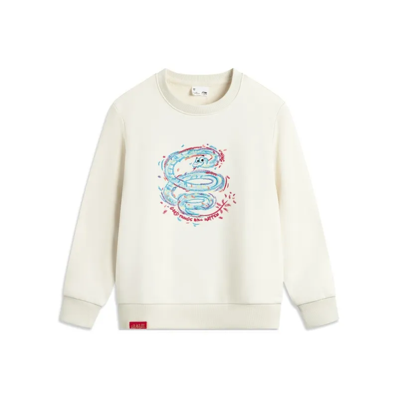 LiNing Sports Life Collection Sweatshirt Unisex Ecru-0