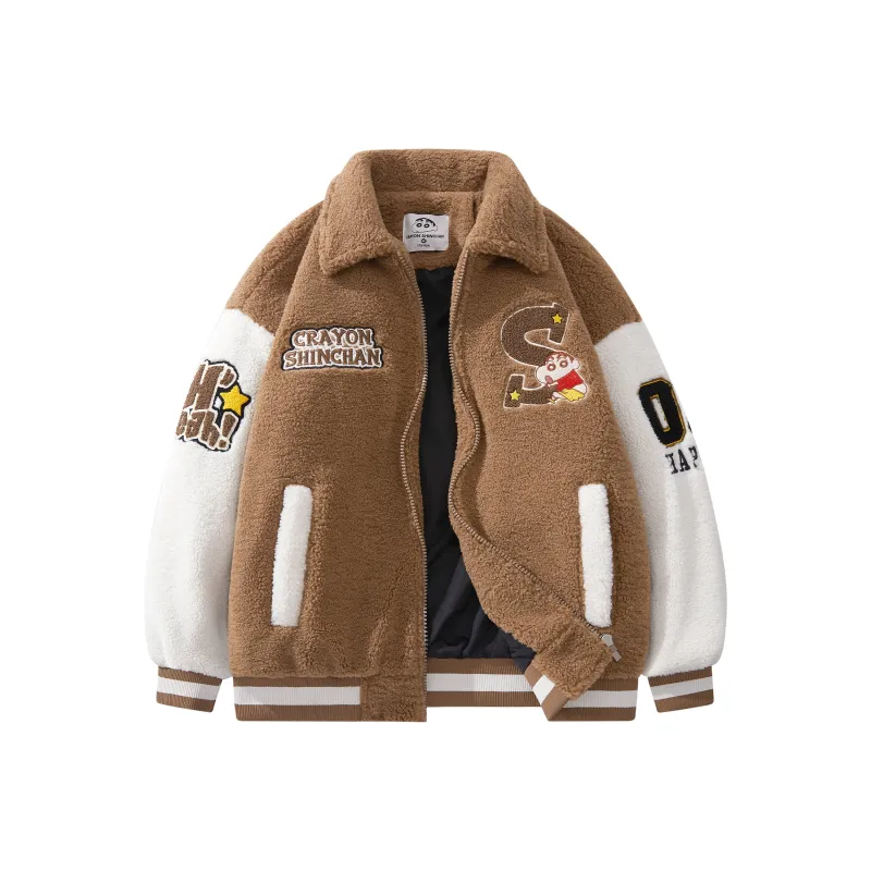 Crayon Shinchan Velvet feel Coat Unisex-3