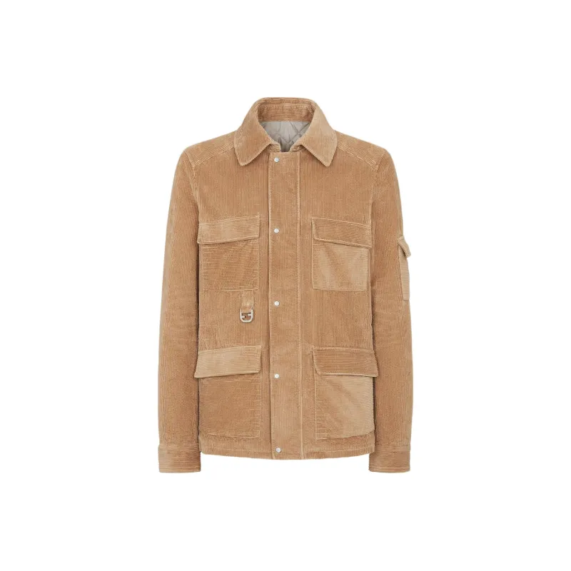 FENDI FW24 Jackets & Coats Men's Light Brown-0