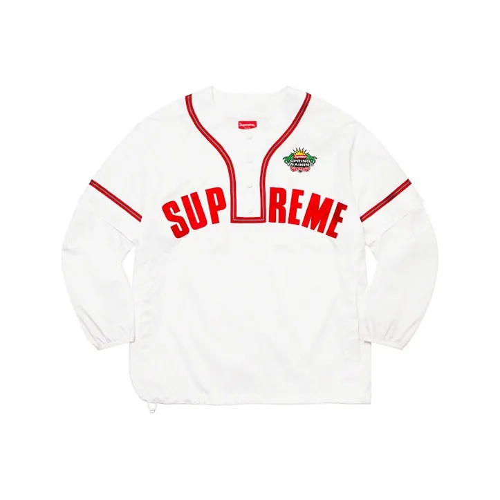 Supreme Snap Off Long Sleeve Baseball Top-0