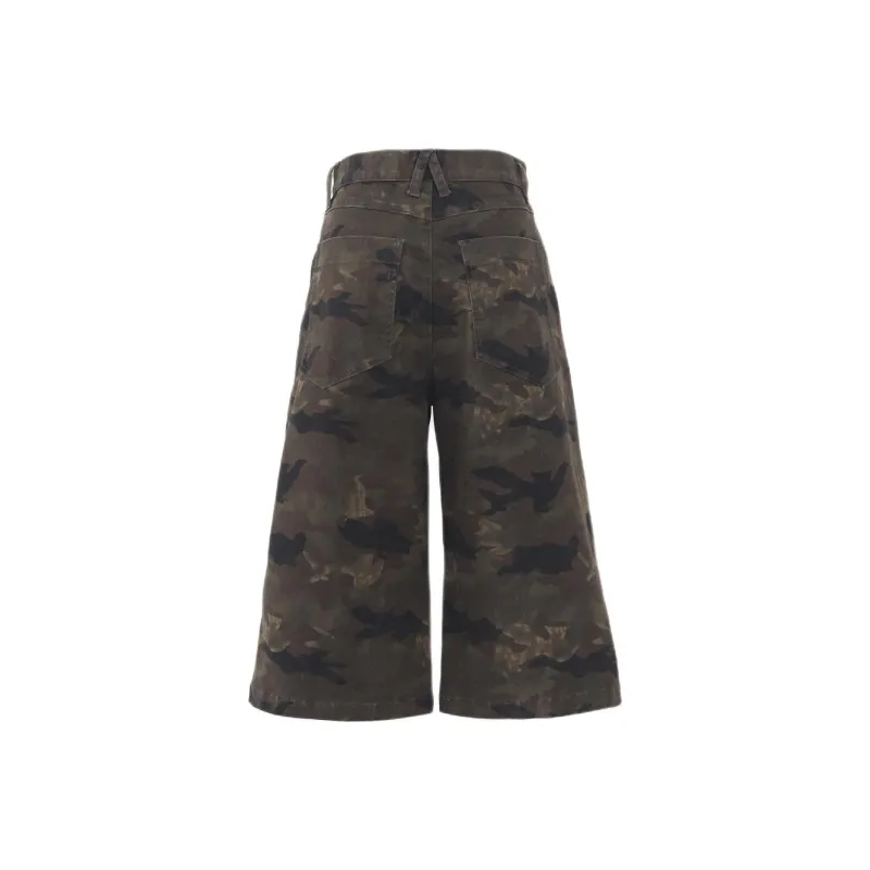 ZAZN Denim Shorts Women's Camouflage-1