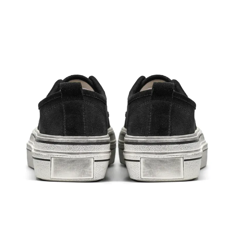 CROOKED CARD Slip Resistant Height Increasing Abrasion Resistant Low Top Skateboard Shoes Women's-19