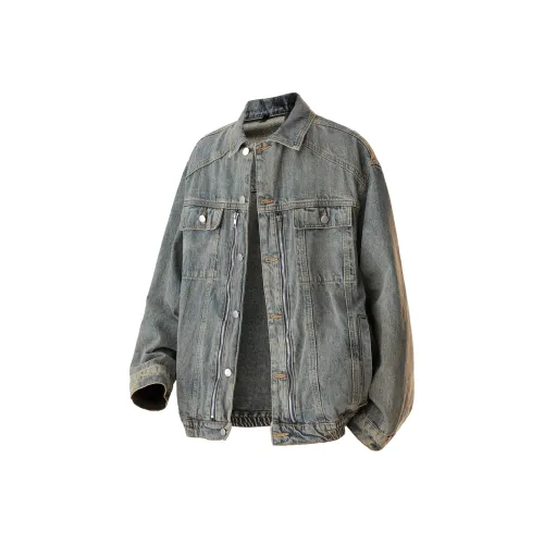 quilted logo-patch jacket Nude