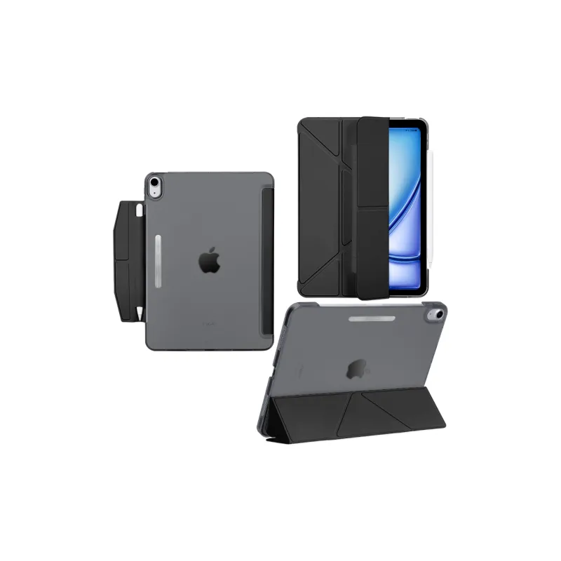 COLSMY Matte, Horizontal And Vertical Screen Triple Fold V Shaped Compatibility IPad11 Tablet Protective Cases-3