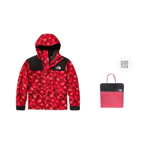 THE NORTH FACE Waterproof And Windproof Windbreaker Jacket Unisex Red Shopping Bag