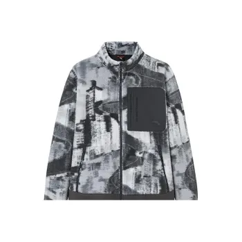 Anta Outdoor Collection Jacket Men's Dark Plum Gray/All-over Print