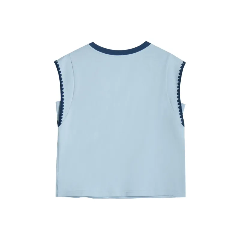 Olrain T Shirts Women's Blue-6