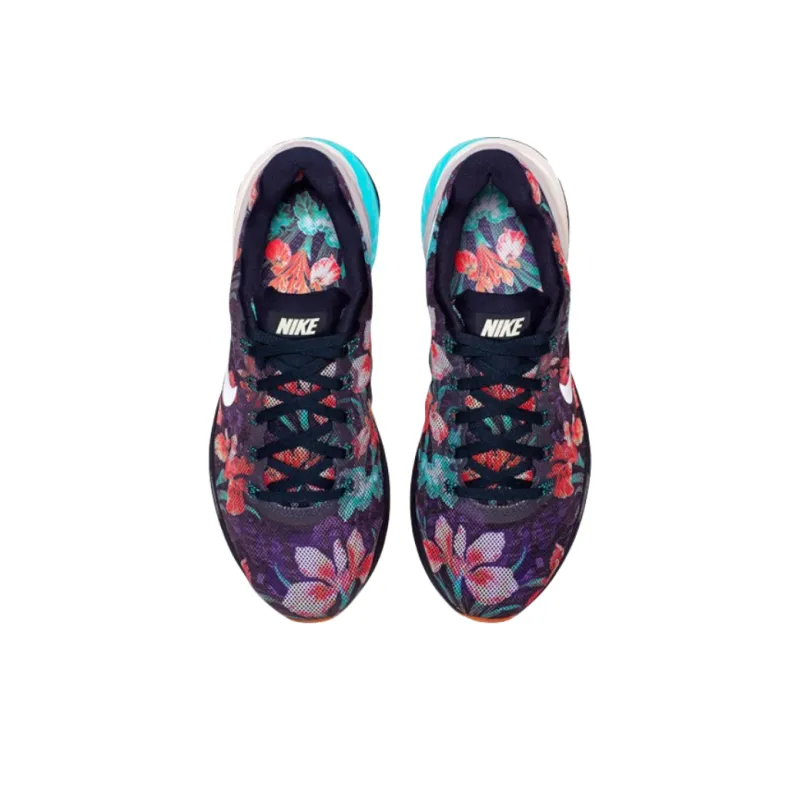 Nike Lunarglide 6 Slip Resistant And Breathable Low Top Casual Running Shoes Unisex Black Blue-1