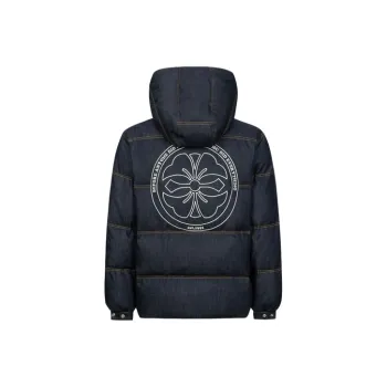 EVISU AW23 Down Jacket Men's Denim Blue