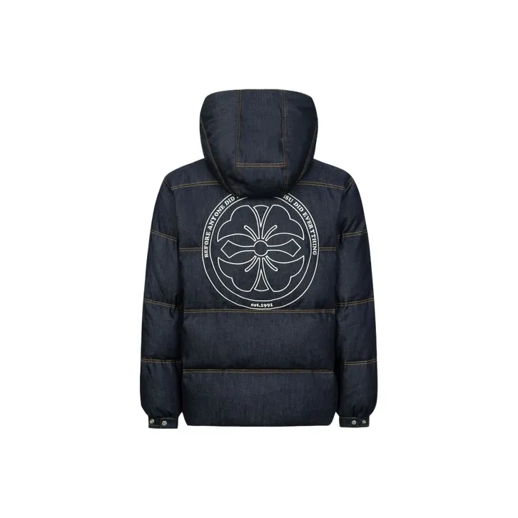 EVISU AW23 Down Jacket Men's Denim Blue-0