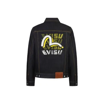 EVISU Denim Jackets Men Denim Blue