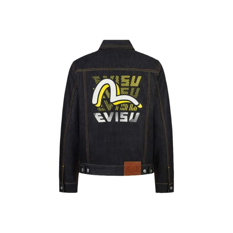 EVISU Denim Jackets Men Denim Blue-0