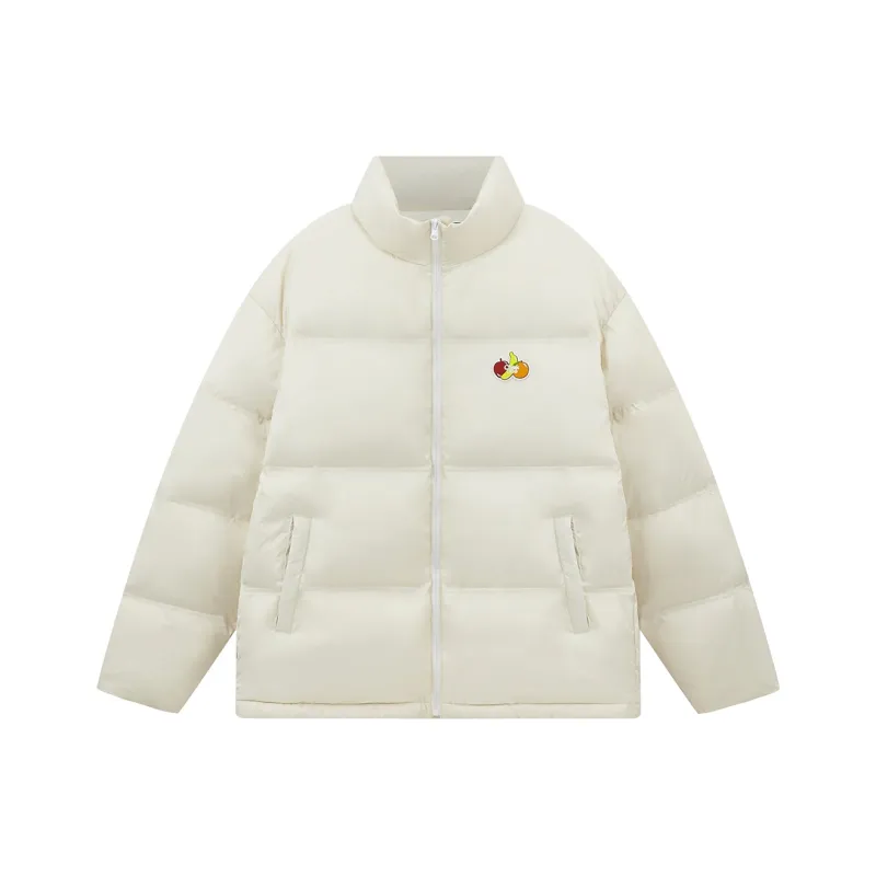 CONKLAB Solid Color Stand Collar Without Hood Loose Fit Down Jacket Unisex-6