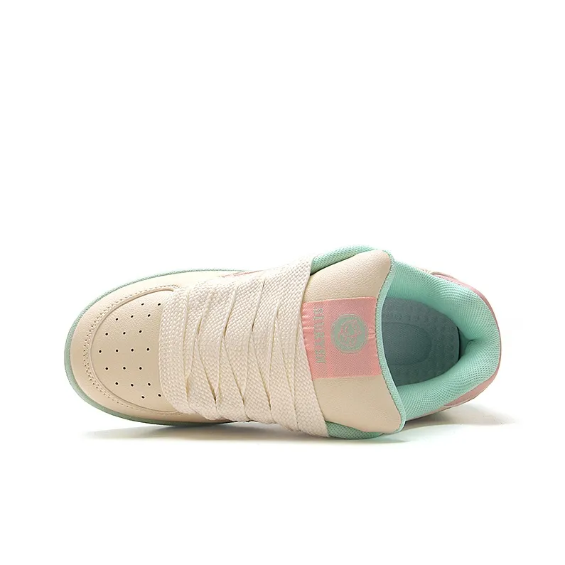 STUR YSN Wear resistant And Lightweight Low Top Skateboard Shoes Women's Honey Peach-4