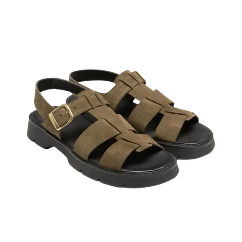 KLEMAN CLEON MANUFACTURE BALLAST V Roman Sandals 3cm Women's Khaki-2