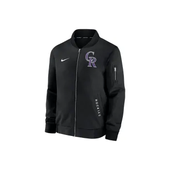 Nike Colorado Rockies Authentic Collection Dugout Men's Nike Mlb Full Zip Bomber Jacket