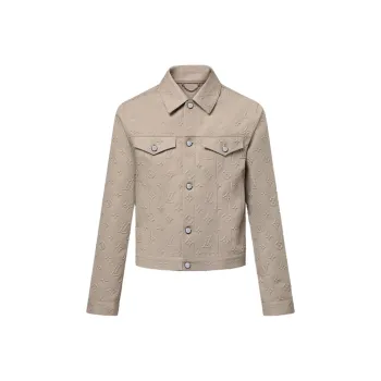 LOUIS VUITTON Monogram Embossed Denim Jacket