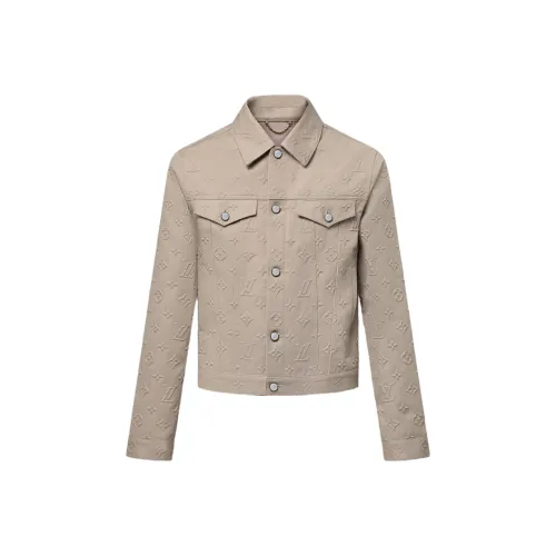 LOUIS VUITTON Monogram Embossed Denim Jacket
