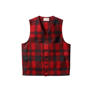 Filson Mackinaw Plaid check Wool Gilet