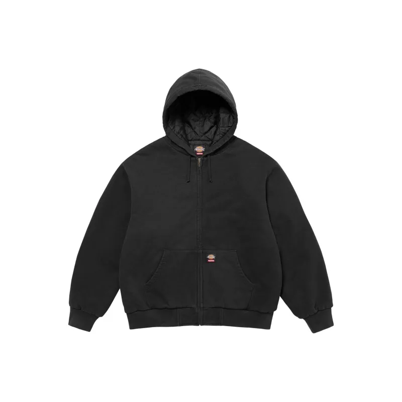 Supreme Dickies Quilted Lined Zip Up Hooded Sweatshirt-6