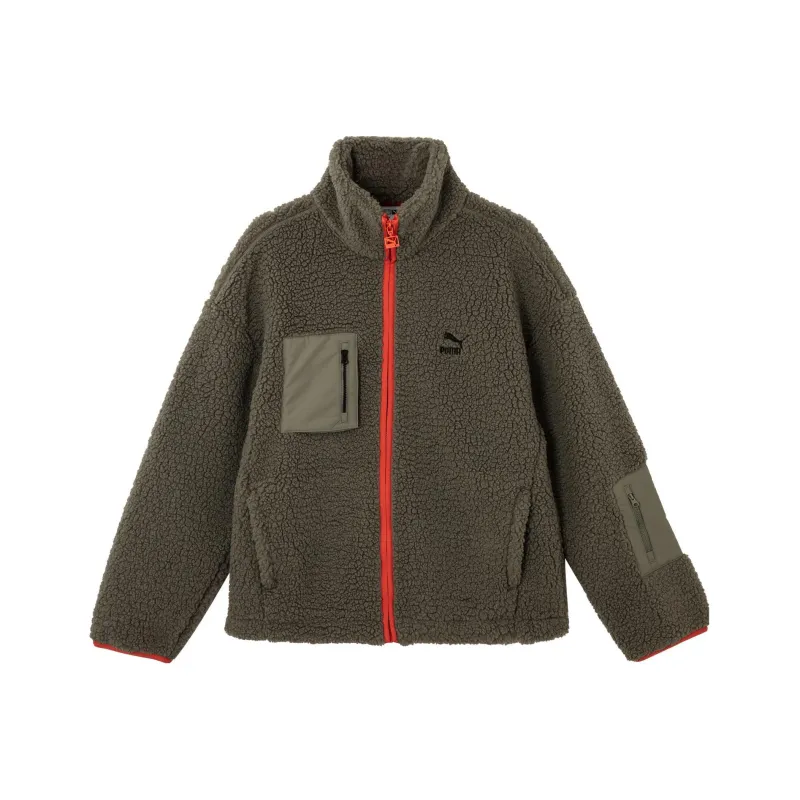 PUMA Velvet feel Coat Men's Gray Red-0