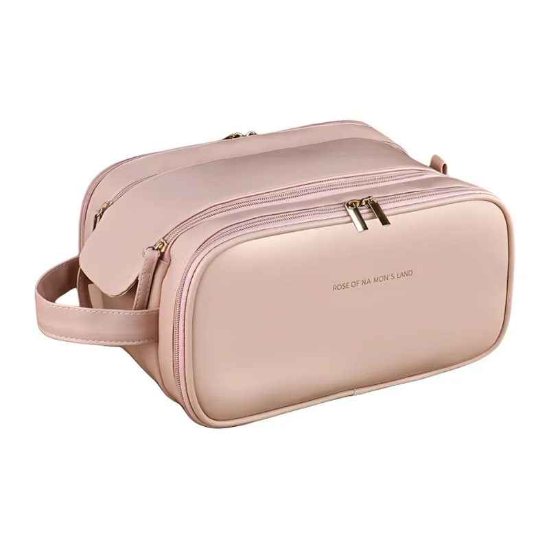 LETOO Leather Patchwork With TPU Makeup Bag Women's Multicolor-8