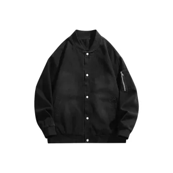 VniVerseVClub Denim Jacket Unisex Vintage Black