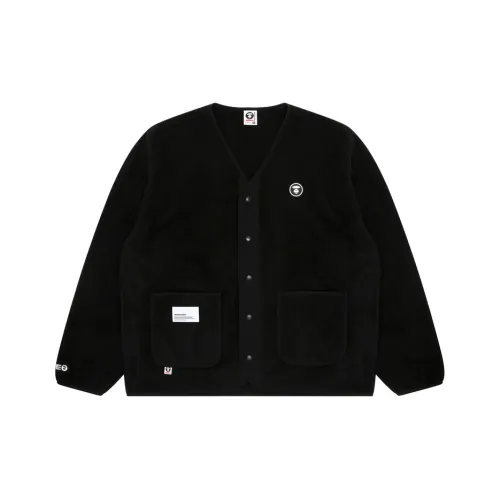 Aape Logo appliqué V neck Bomber Jacket