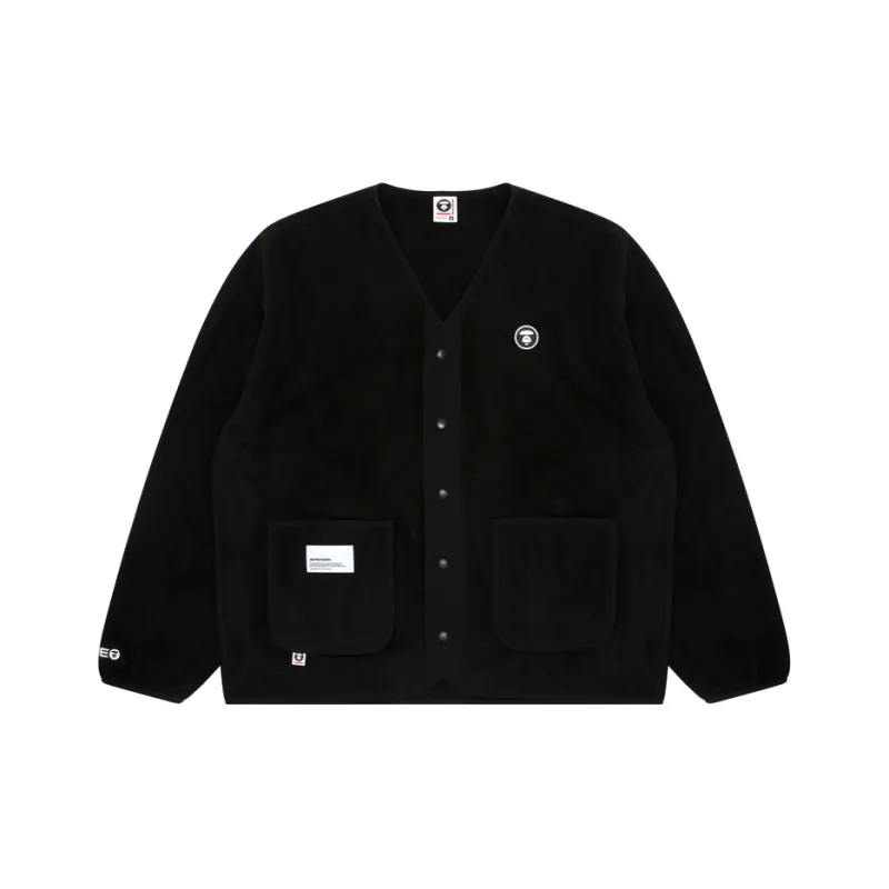 Aape Logo appliqué V neck Bomber Jacket-0