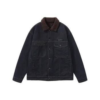 SANTASTIC Denim Jacket Men's Blue Black