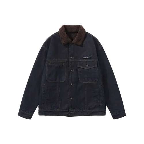 SANTASTIC Denim Jacket Men's Blue Black