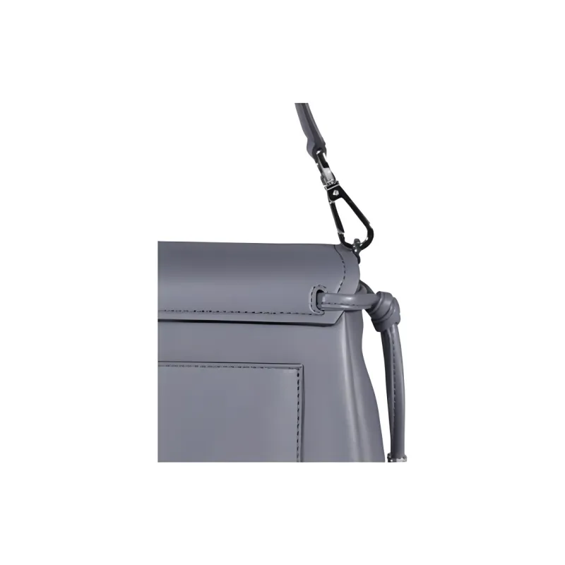 MICHAEL KORS Cow Leather Shoulder Bag Women's Gray-4