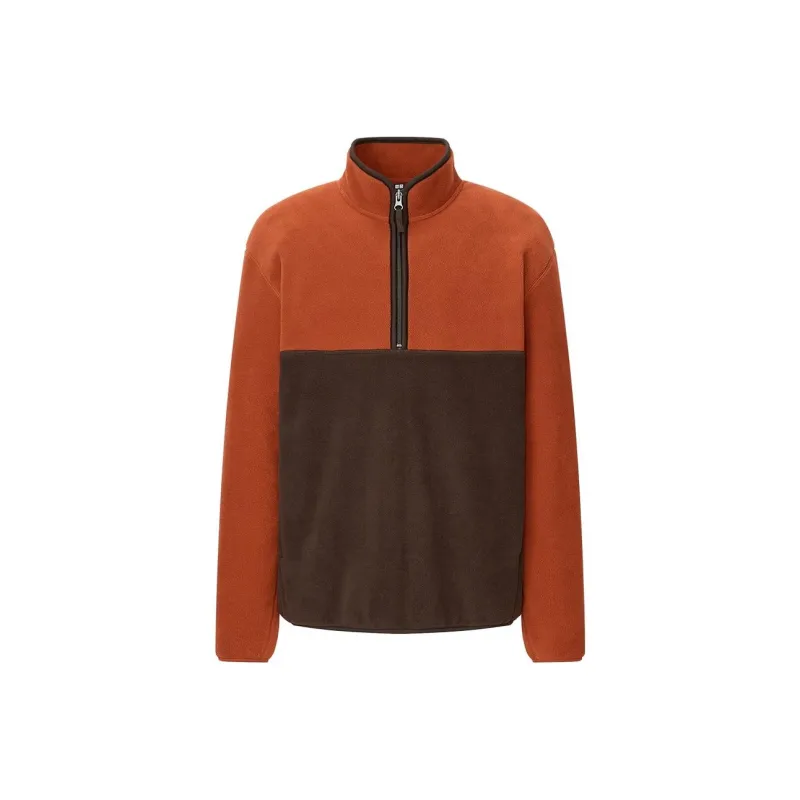 UNIQLO Velvet feel Coat Unisex Orange Brown-0