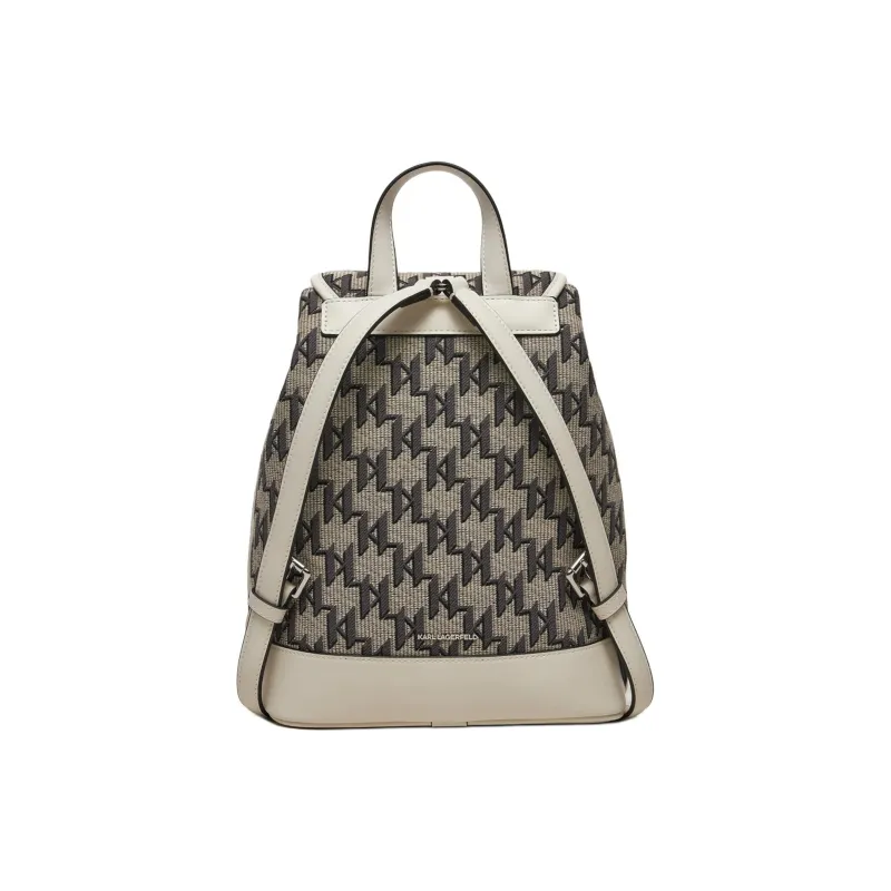 KARL LAGERFELD Fabric Backpack Trumpets Women's Gray Green-2